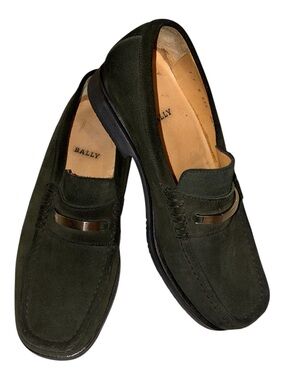 Sz 8W Vintage Bally Rubico Suede Drivers Loafers dress shoes Sz 8 Wide Italy